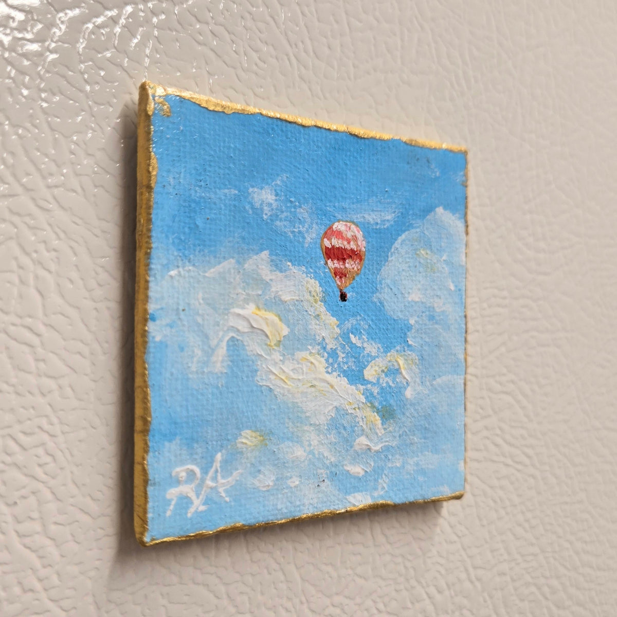 Little Balloon.  2.5x2.5 in Tiny Hand-painted Magnet.