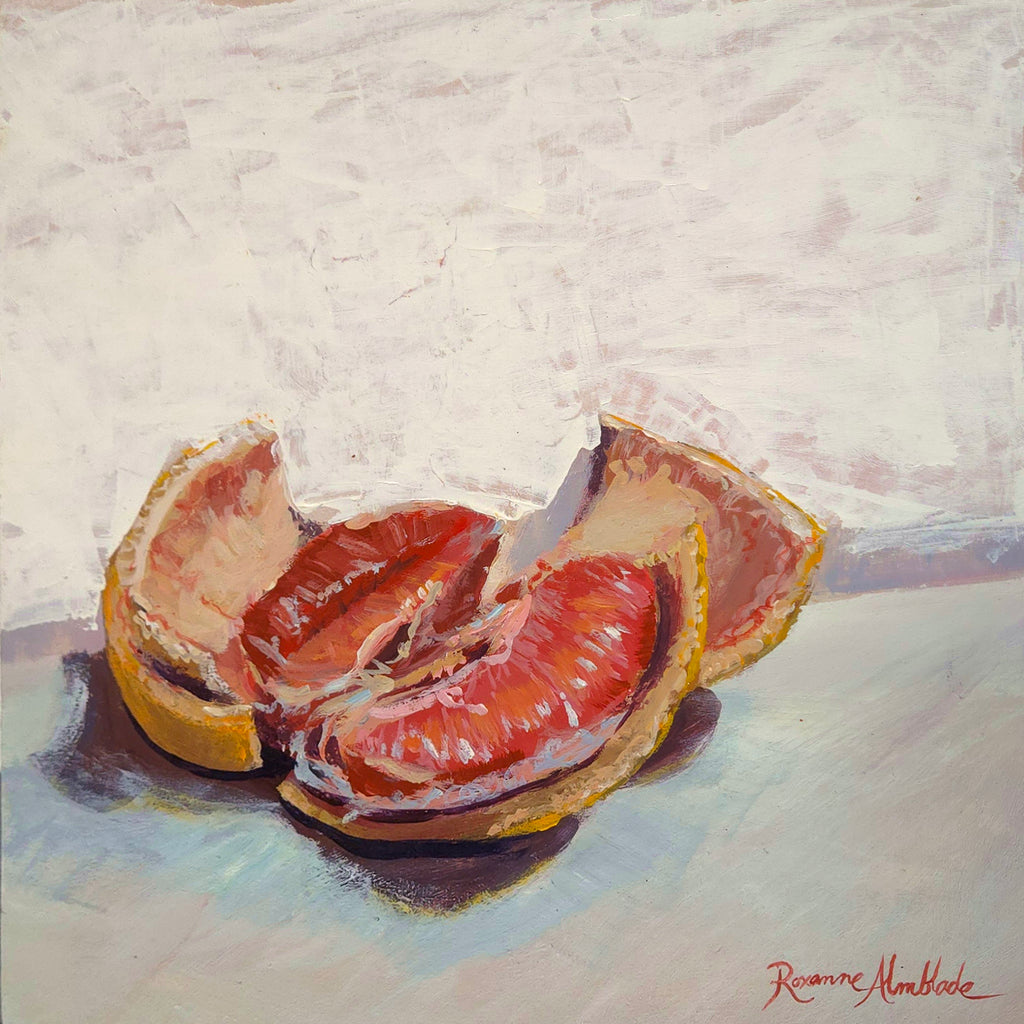 "So Tasty." Grapefruit Still Life Original Painting by Roxanne Almblade