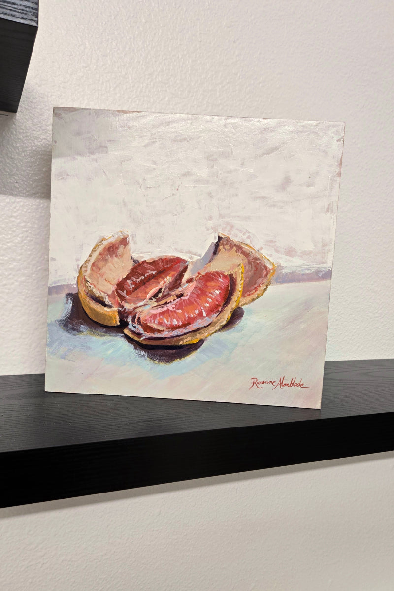 "So Tasty." Grapefruit Still Life Original Painting by Roxanne Almblade
