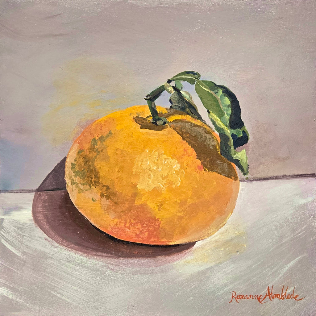 "The Salty Dog." Grapefruit Still Life Original Painting by Roxanne Almblade