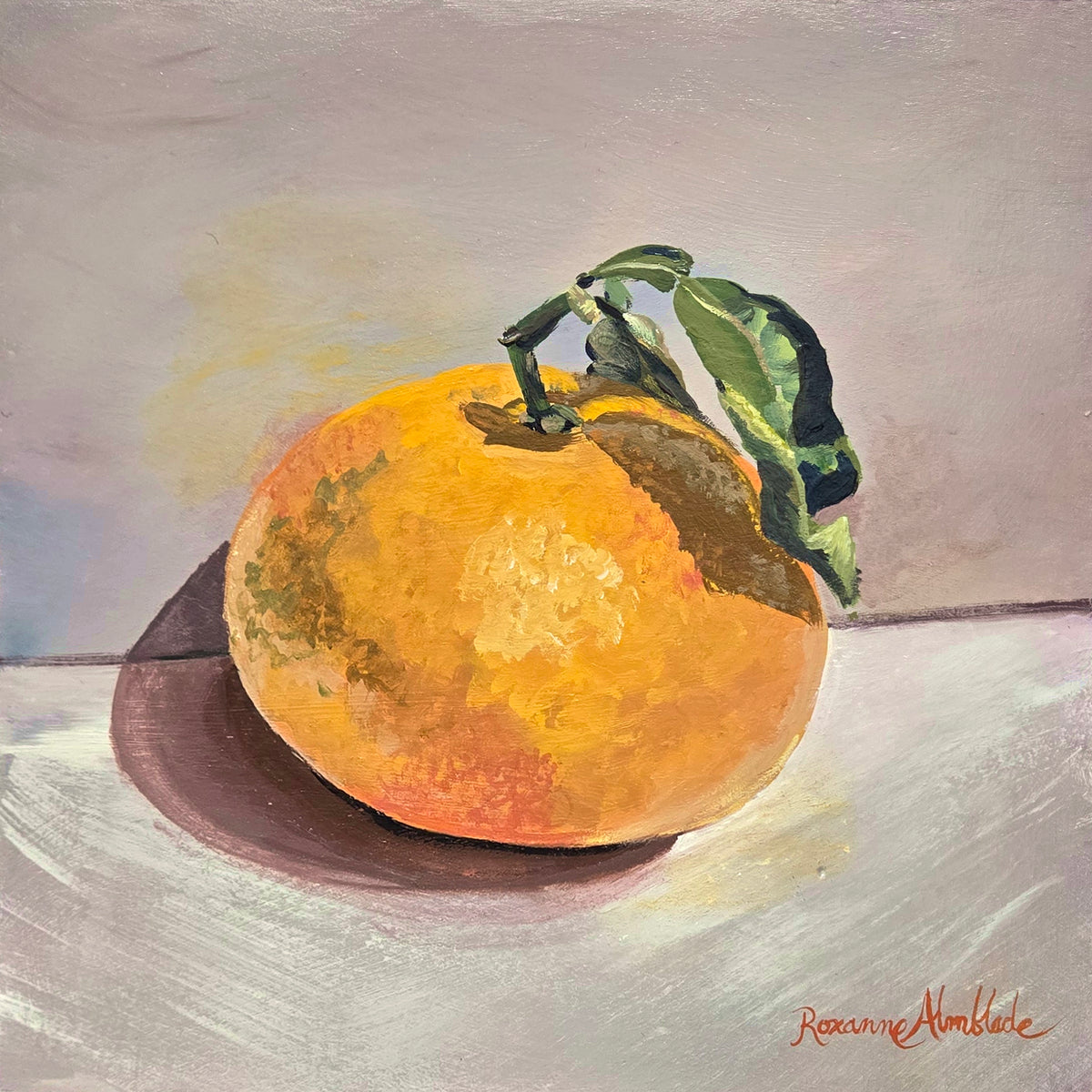 "The Salty Dog." Grapefruit Still Life Original Painting by Roxanne Almblade